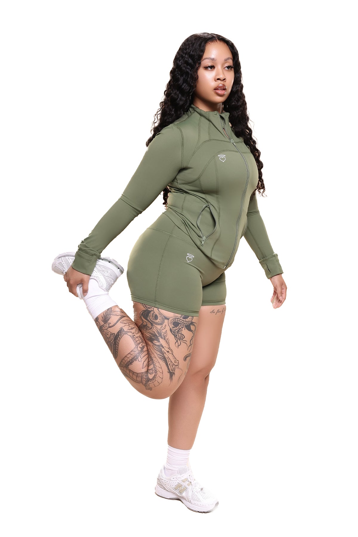Warm Matcha Shorts Set